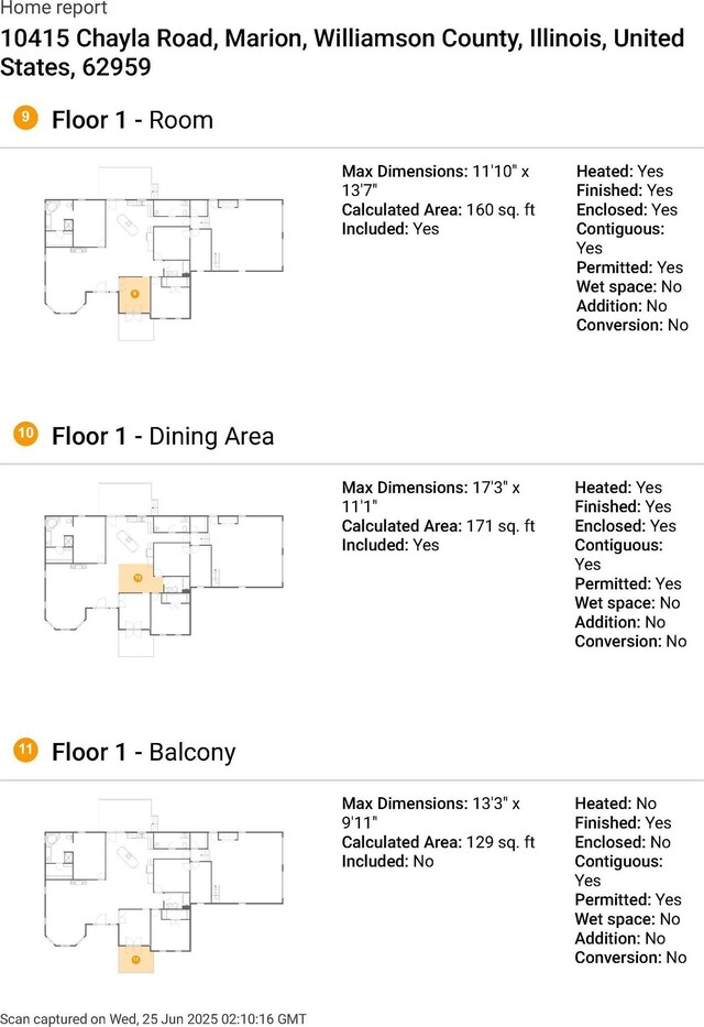 10415 Chayla Rd, Marion, IL 62959 - view of floor plan / room layout