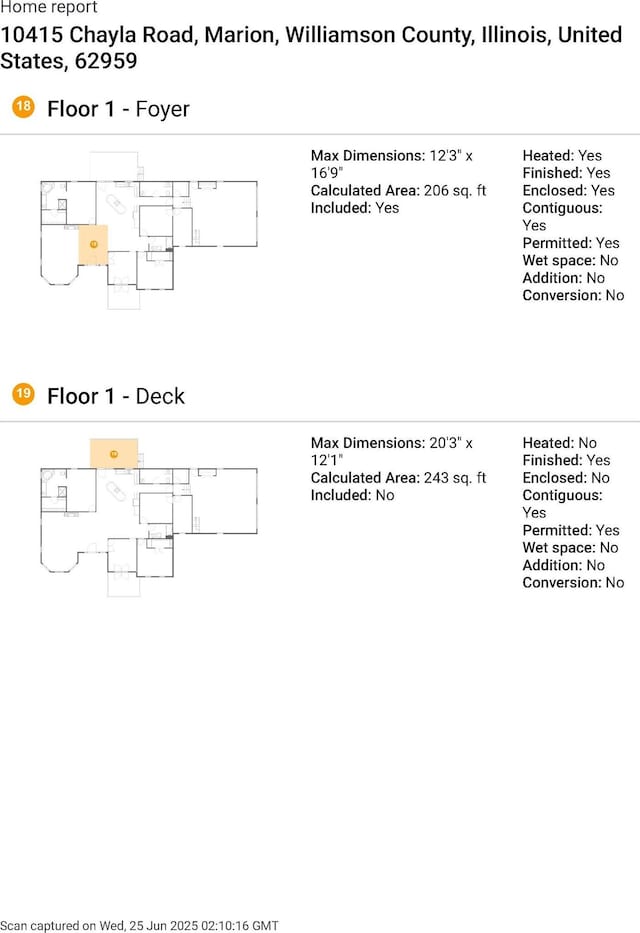 10415 Chayla Rd, Marion, IL 62959 - view of floor plan / room layout