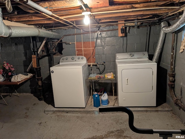1507 N Lincoln Ave, Davenport, IA 52804 - unfinished below grade area featuring washer and dryer