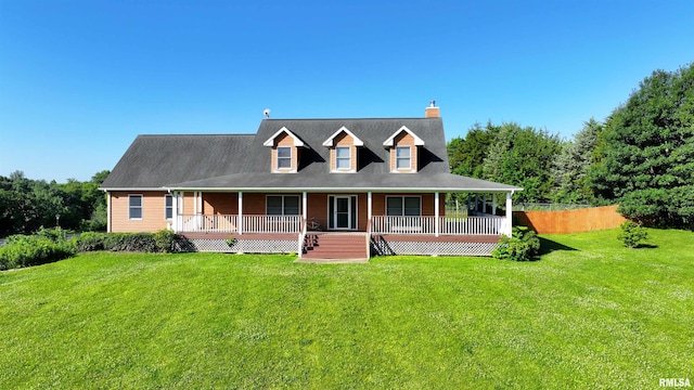4581 180th St, Clinton, IA 52732 - farmhouse-style home featuring a porch and a chimney