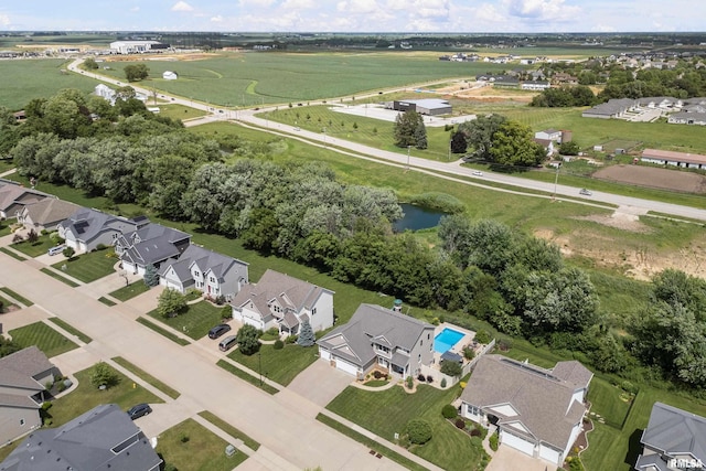 5727 Charlie Chase Ln, Bettendorf, IA 52722 - aerial view of property's location featuring nearby suburban area and a large body of water