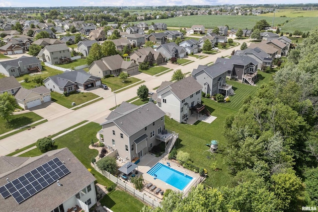 5727 Charlie Chase Ln, Bettendorf, IA 52722 - aerial view of residential area featuring a pool area