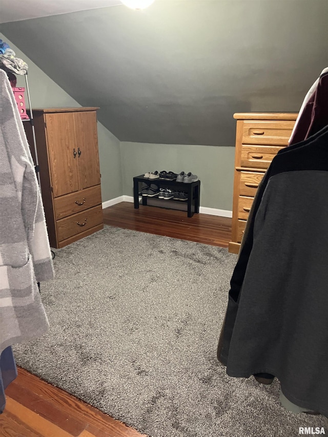 114 S State St, Annawan, IL 61234 - spacious closet featuring lofted ceiling and wood finished floors