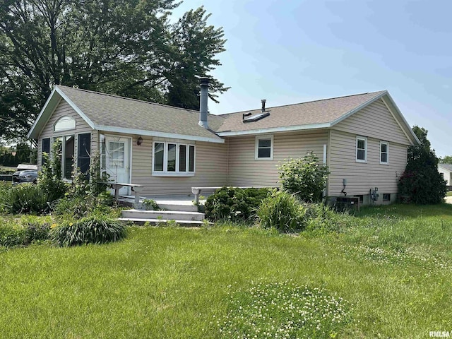 1501 24th Pl, Sterling, IL 61081 - rear view of house with roof with shingles