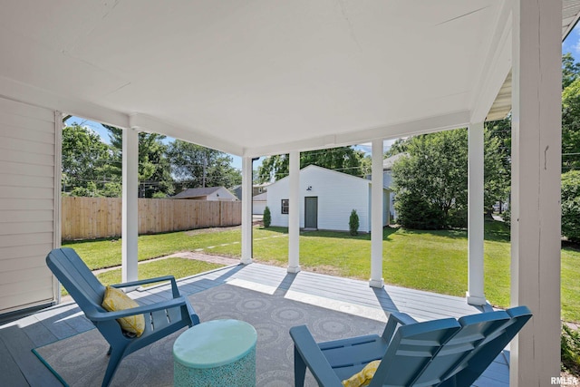 2664 Fair Ave, Davenport, IA 52803 - view of patio / terrace with an outdoor structure