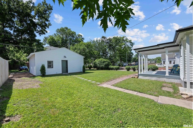 2664 Fair Ave, Davenport, IA 52803 - view of grassy yard featuring a deck