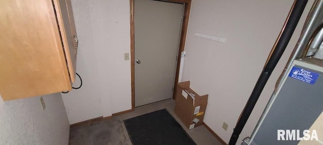 6899 Riverview Rd, Thomson, IL 61285 - hallway featuring heating unit