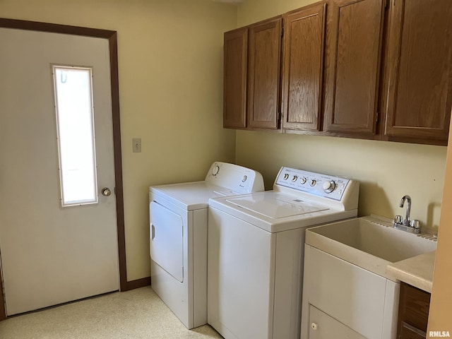 200 S Main St, Annawan, IL 61234 - laundry room with cabinet space, independent washer and dryer, and light colored carpet
