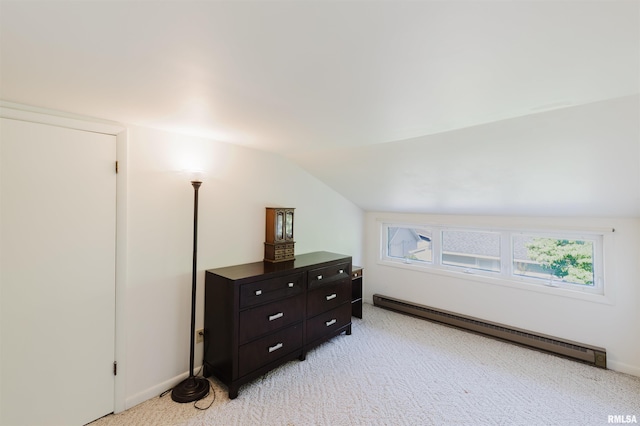1506 E Oak St, West Frankfort, IL 62896 - bonus room featuring baseboard heating, light carpet, and lofted ceiling