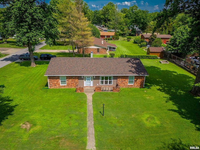 103 Westernaire Dr, Marion, IL 62959 - view of front of home with a front yard and brick siding