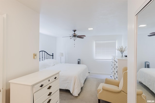 103 Westernaire Dr, Marion, IL 62959 - bedroom with light carpet and a ceiling fan