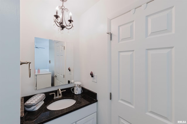 103 Westernaire Dr, Marion, IL 62959 - bathroom featuring vanity and a chandelier