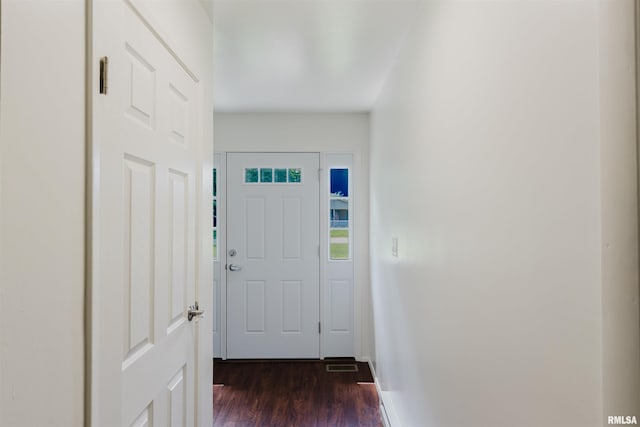 103 Westernaire Dr, Marion, IL 62959 - doorway featuring dark wood-style floors and baseboards