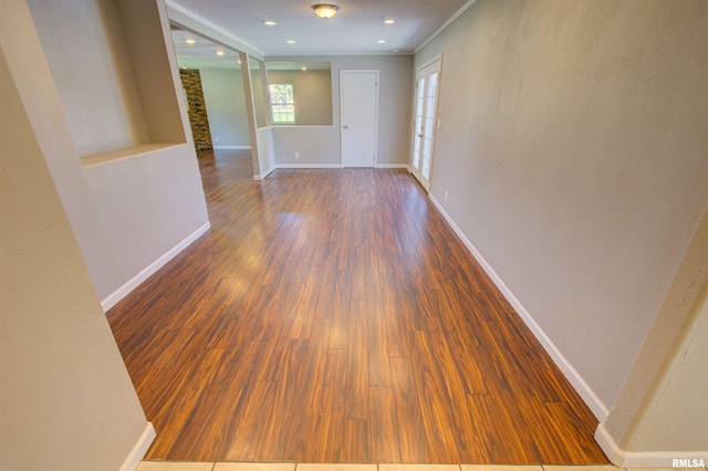 1008 5th Ave, Camanche, IA 52730 - unfurnished room with wood finished floors and crown molding