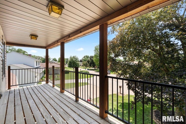 4050 4th St Unit B, East Moline, IL 61244 - view of wooden terrace
