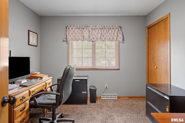 910 Fyre Lake Dr, Sherrard, IL 61281 - carpeted home office with baseboards