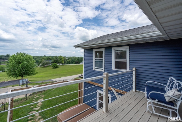 910 Fyre Lake Dr, Sherrard, IL 61281 - wooden terrace with a lawn