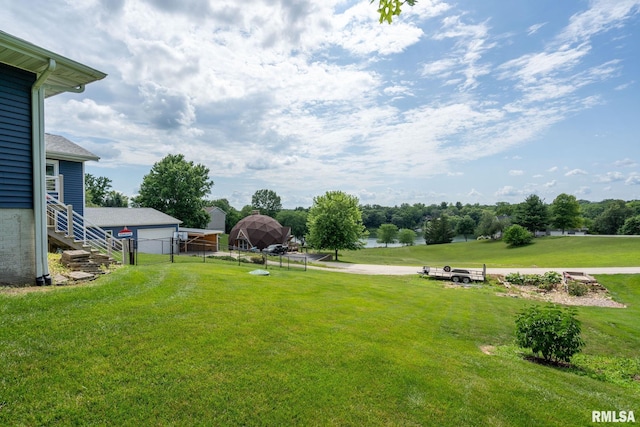 910 Fyre Lake Dr, Sherrard, IL 61281 - view of yard with a garage