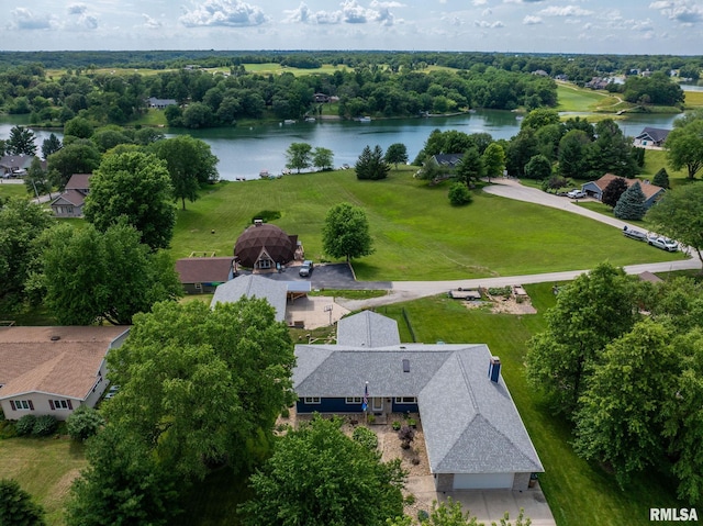 910 Fyre Lake Dr, Sherrard, IL 61281 - bird's eye view of a nearby body of water and a tree filled landscape