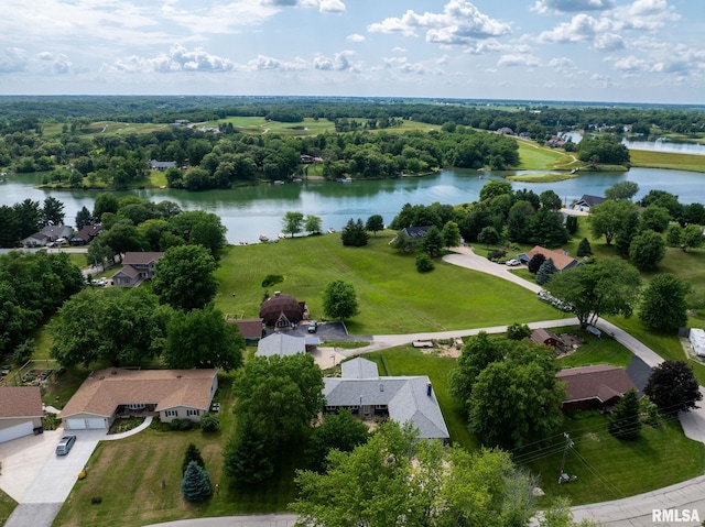 910 Fyre Lake Dr, Sherrard, IL 61281 - aerial perspective of suburban area featuring a nearby body of water