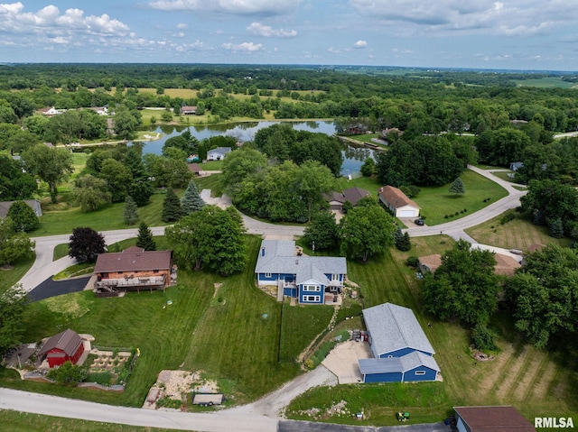 910 Fyre Lake Dr, Sherrard, IL 61281 - aerial overview of property's location with a nearby body of water and a forest