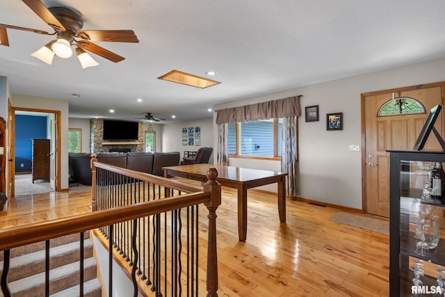 910 Fyre Lake Dr, Sherrard, IL 61281 - interior space with healthy amount of natural light, light wood-type flooring, and recessed lighting