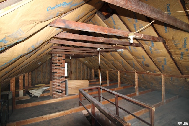 1416 Payson Ave, Quincy, IL 62301 - attic featuring an upstairs landing