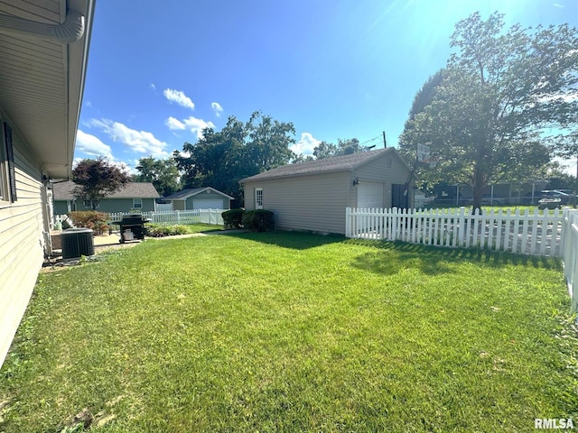 502 S Day St, West Frankfort, IL 62896 - fenced yard featuring an outbuilding and a garage