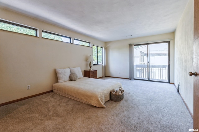 2200 36th Ave Unit 2D, Rock Island, IL 61201 - carpeted bedroom featuring access to exterior and baseboards