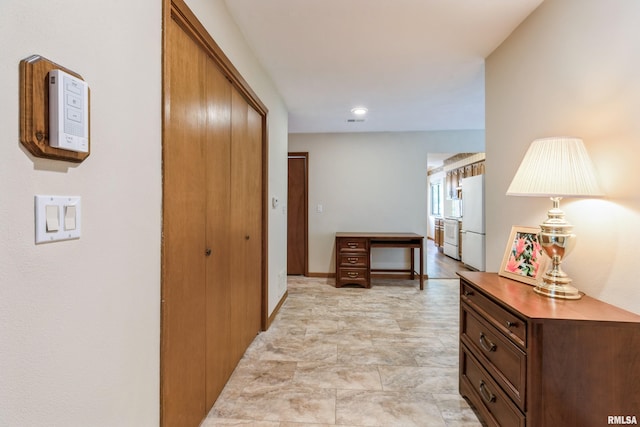 2200 36th Ave Unit 2D, Rock Island, IL 61201 - hallway with baseboards and recessed lighting