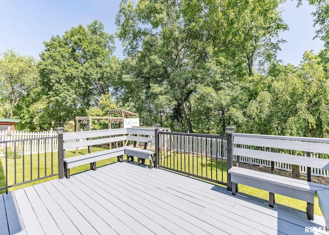 624 Mineral Creek Dr, Colona, IL 61241 - deck featuring view of scattered trees