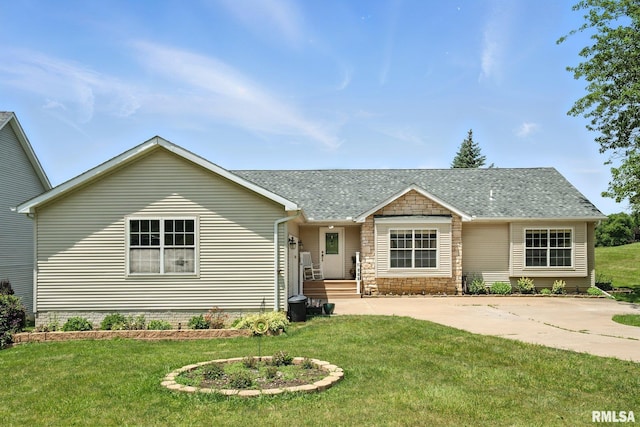 106 Valley View Dr, Sherrard, IL 61281 - view of front of property with a front lawn and roof with shingles
