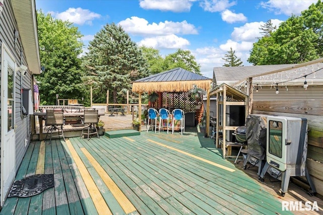 524 6th St, Andover, IL 61233 - deck featuring outdoor dining space