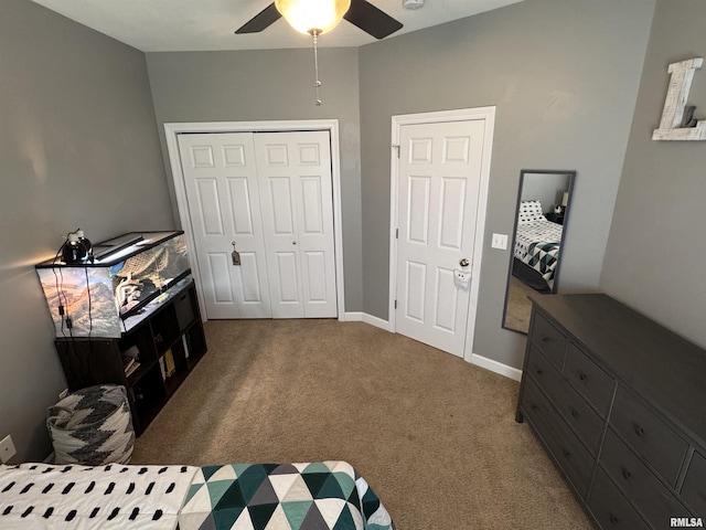 310 Westminster Rd, Germantown Hills, IL 61548 - bedroom with carpet, a closet, and a ceiling fan