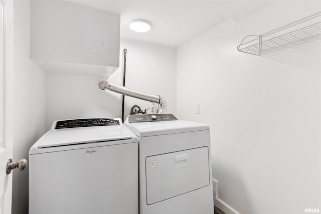 107 S High St, Port Byron, IL 61275 - washroom with washing machine and clothes dryer