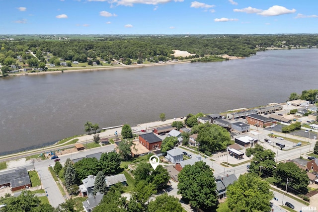 107 S High St, Port Byron, IL 61275 - aerial view of residential area with a nearby body of water