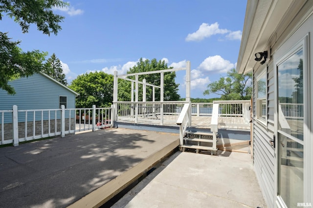 107 S High St, Port Byron, IL 61275 - view of patio featuring a deck