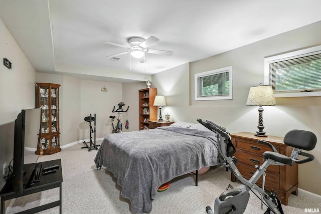 885 47th Ave, East Moline, IL 61244 - carpeted bedroom featuring baseboards and ceiling fan
