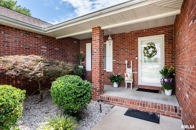 805 New Day Way, Marion, IL 62959 - view of exterior entry with brick siding and a porch