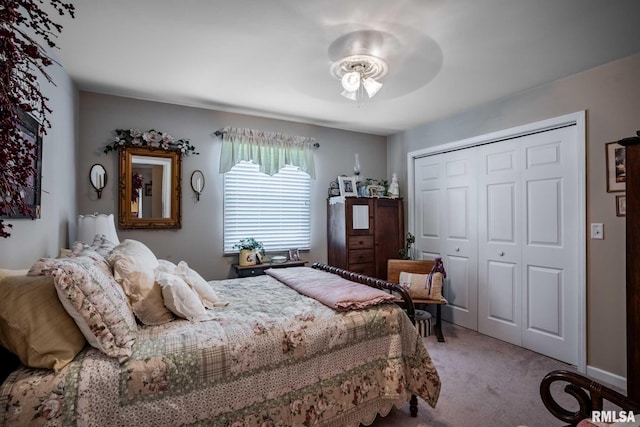 805 New Day Way, Marion, IL 62959 - carpeted bedroom featuring a closet and a ceiling fan