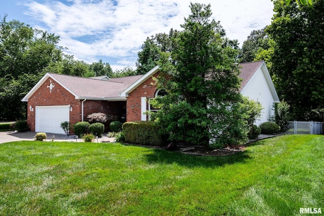 805 New Day Way, Marion, IL 62959 - view of front of home with brick siding, an attached garage, concrete driveway, and roof with shingles