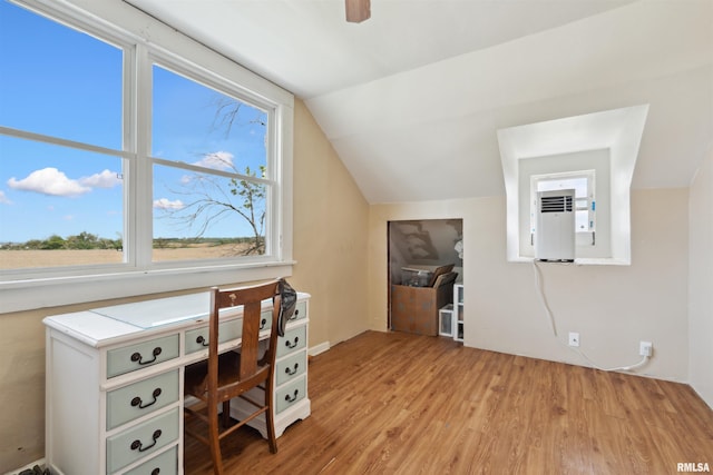 829 Union Ave, Lowden, IA 52255 - office with wood finished floors and vaulted ceiling