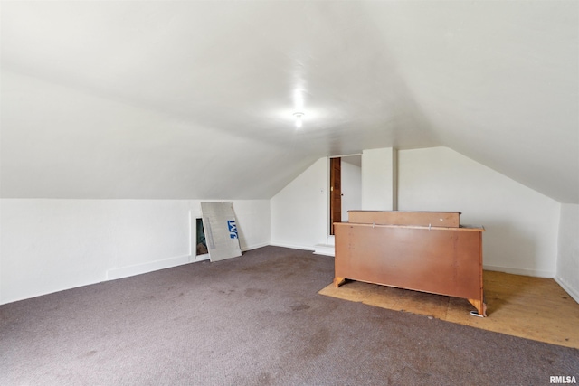 829 Union Ave, Lowden, IA 52255 - additional living space featuring carpet and vaulted ceiling