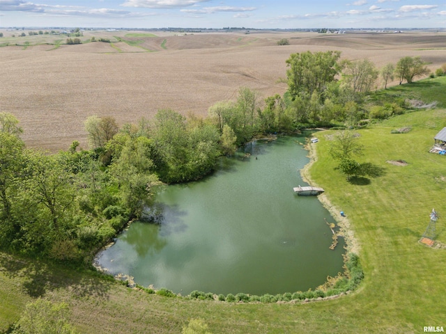 829 Union Ave, Lowden, IA 52255 - aerial view of property and surrounding area featuring a large body of water and rural landscape