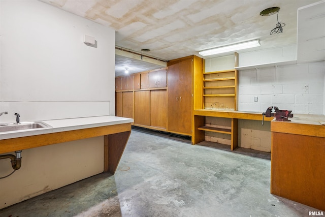 2351 5th St, East Moline, IL 61244 - finished basement featuring a sink