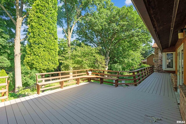 2351 5th St, East Moline, IL 61244 - view of wooden deck