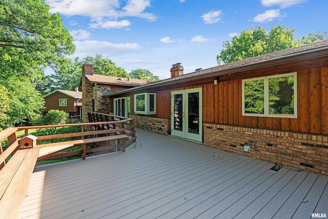 2351 5th St, East Moline, IL 61244 - wooden terrace featuring french doors