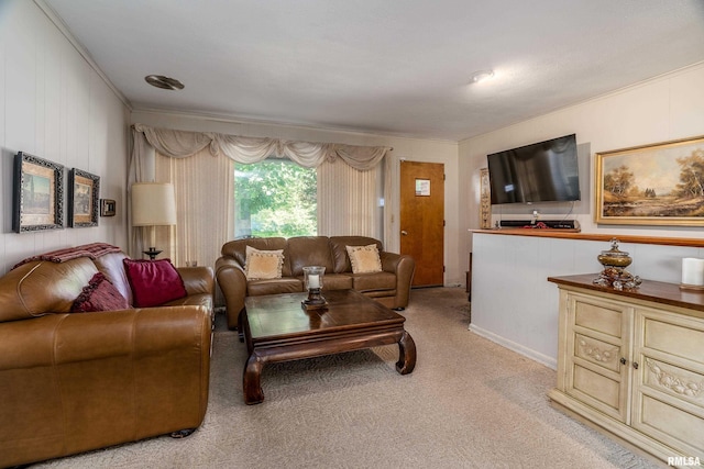 613 S Locust, West Frankfort, IL 62896 - living room with crown molding and light carpet