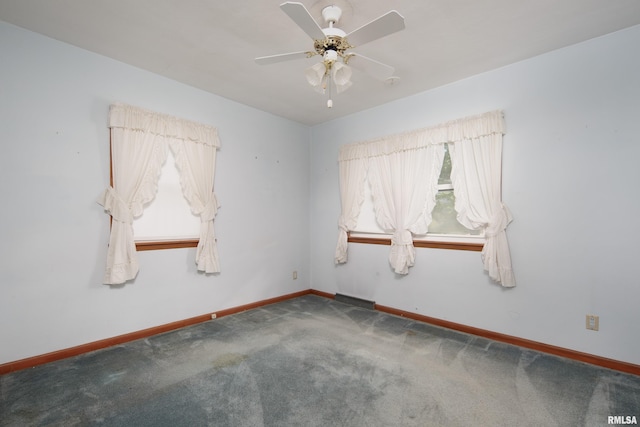 2518 13th St, Rock Island, IL 61201 - empty room with carpet floors and ceiling fan