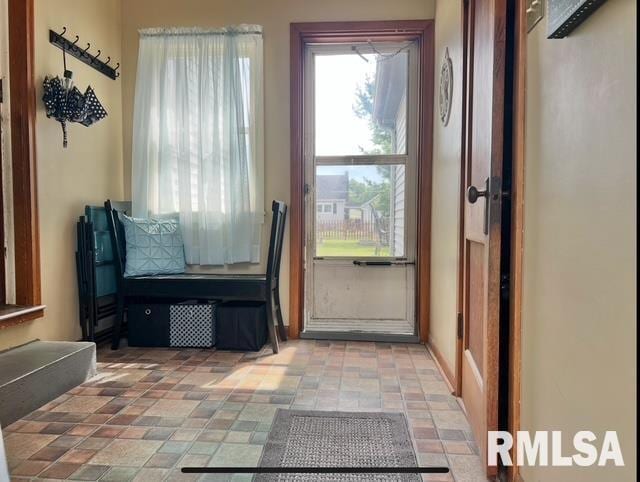 402 SW 7th Ave, Aledo, IL 61231 - entryway featuring light stone finish flooring